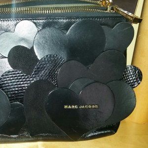 Marc Jacobs Black Leather Love Clutch Handbag